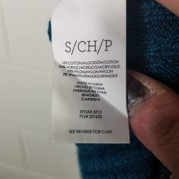 Cabi 3712 teal deco cardigan sweater - Picture 3 of 8